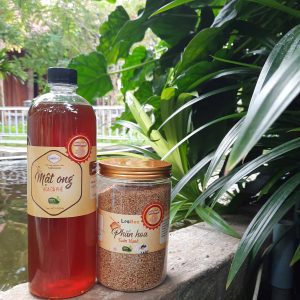 Combo Mật ong hoa cà phê 1 lít + Phấn hoa 500 G